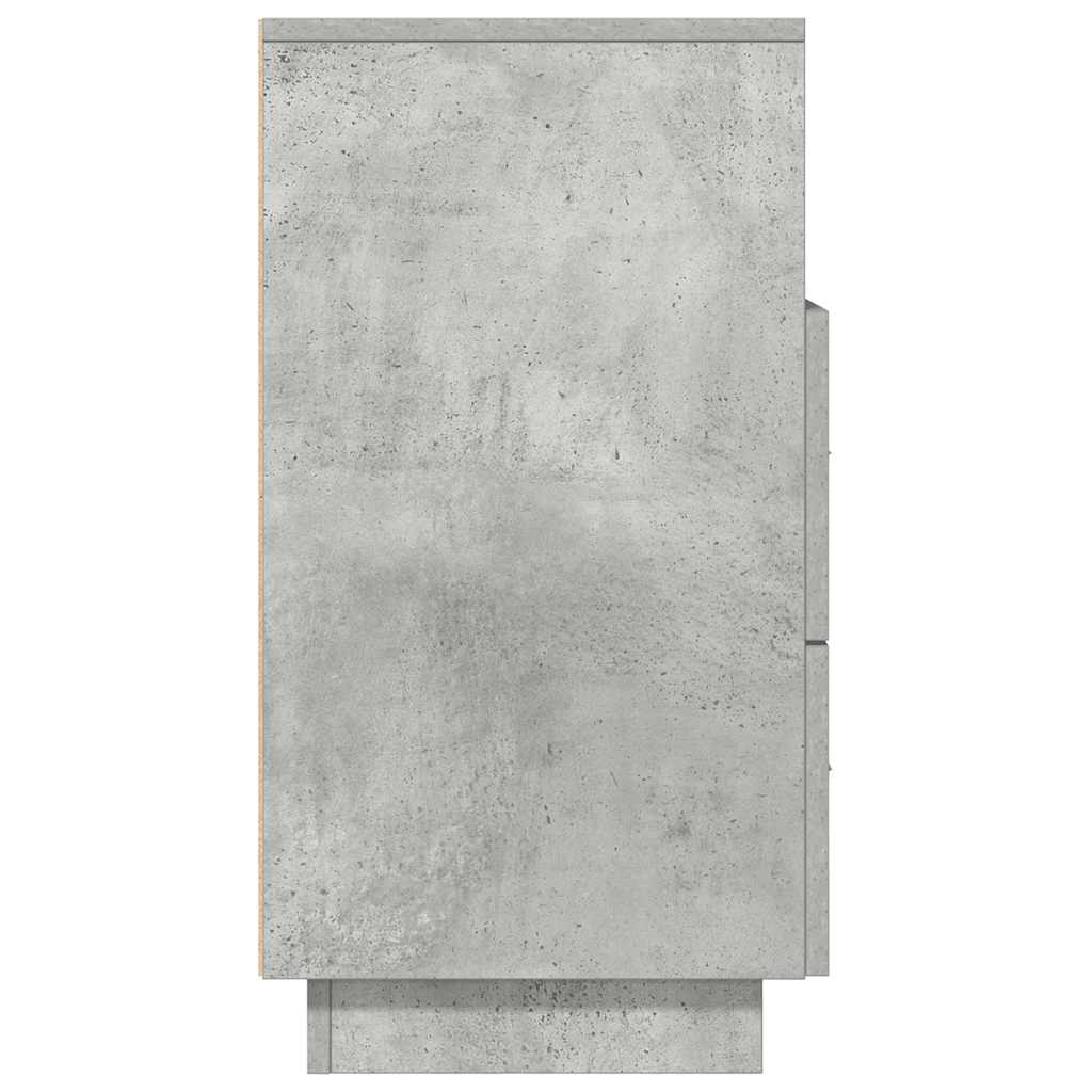 Noptiere 2 buc cu 2 sertare Gri beton 36x36x68 cm GartenMobel Dekor