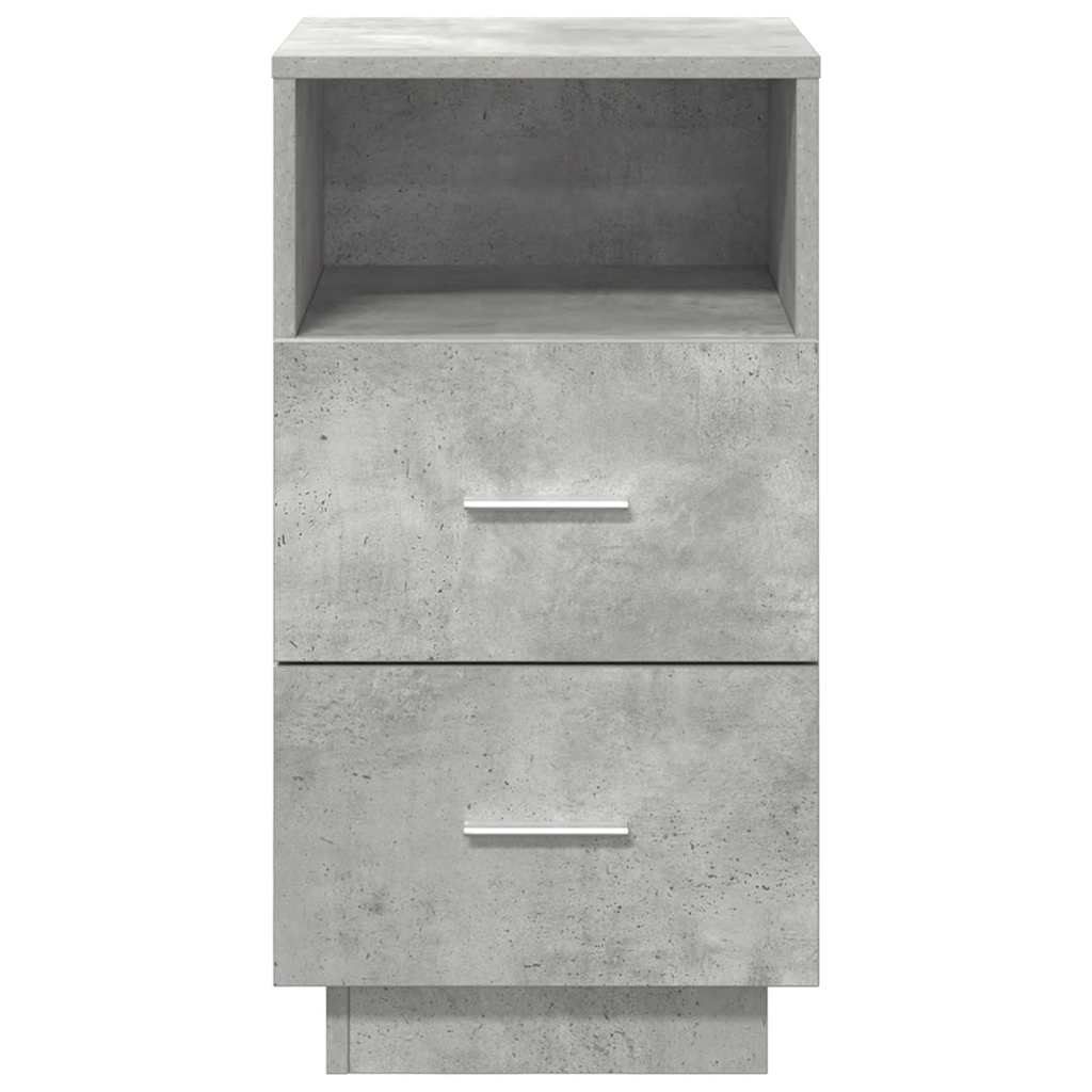 Noptiere 2 buc cu 2 sertare Gri beton 36x36x68 cm GartenMobel Dekor