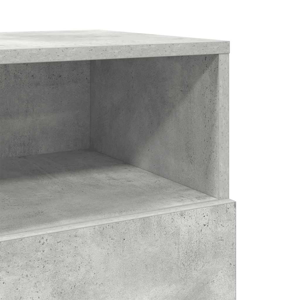 Noptiere 2 buc cu 2 sertare Gri beton 36x36x68 cm GartenMobel Dekor