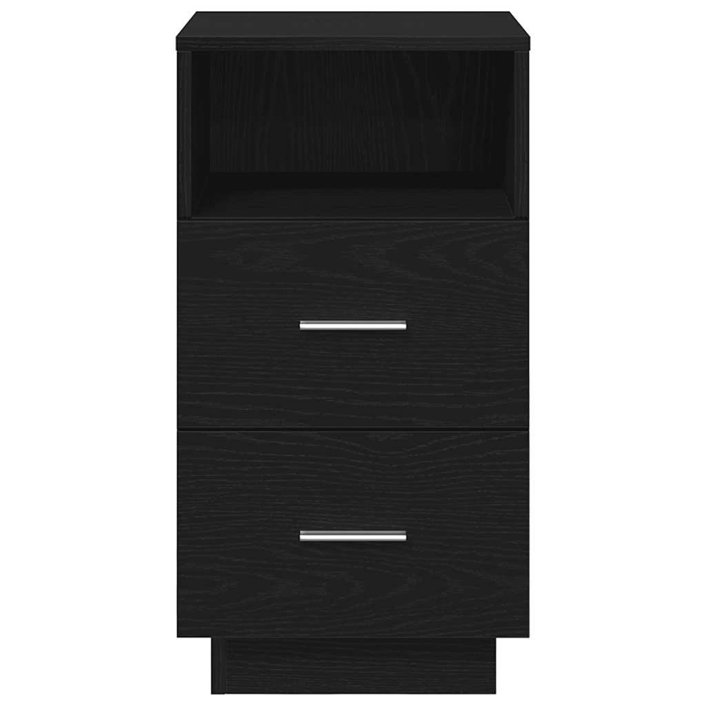 Noptiere 2 buc cu 2 sertare Negru 36x36x68 cm GartenMobel Dekor