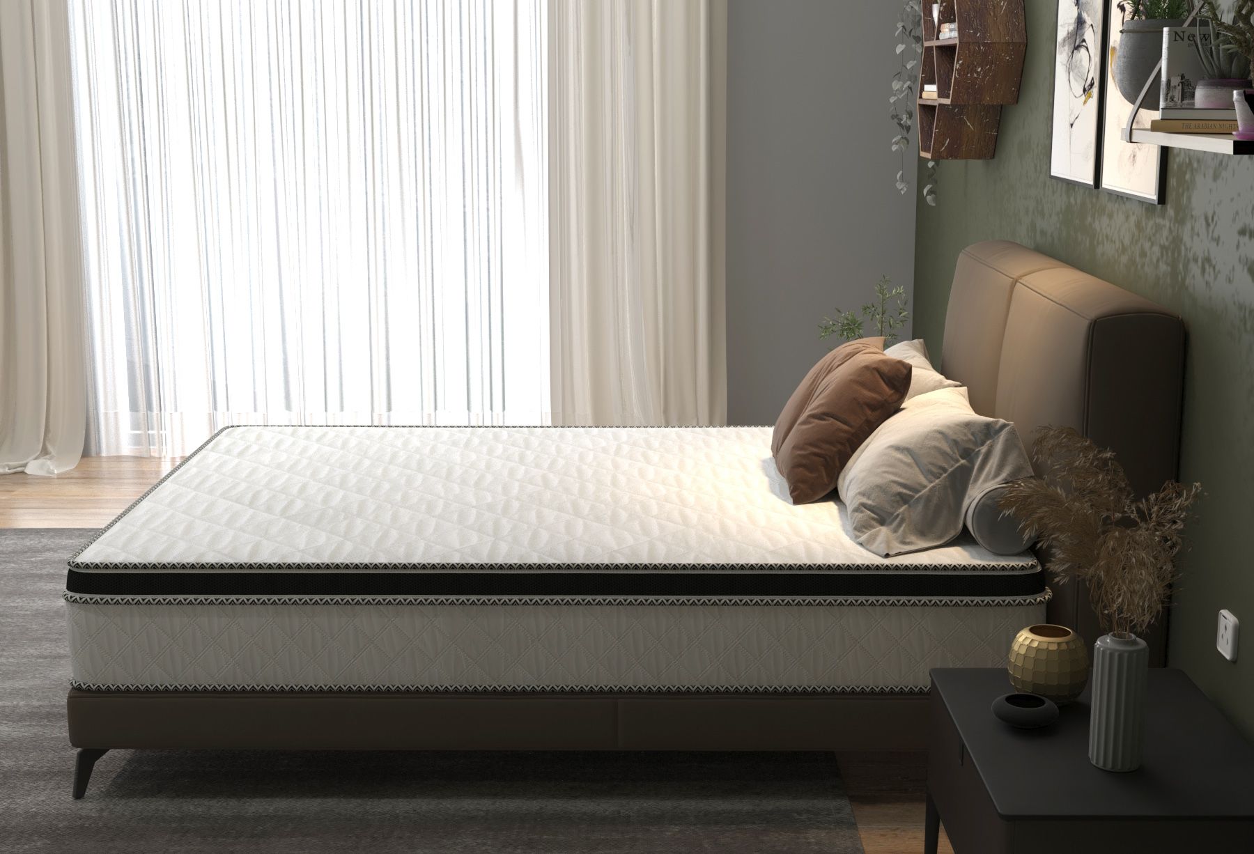 Saltea cu arcuri SomnART FERMO 160x200, înălțime 30 cm, superortopedica, husă matlasată, duritate extra ferma Relax KipRoom
