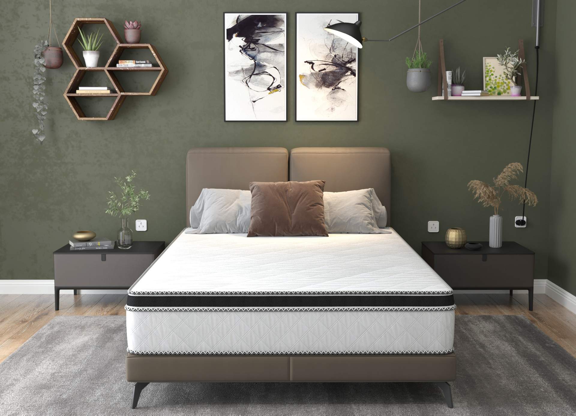 Saltea cu arcuri SomnART FERMO 160x200, înălțime 30 cm, superortopedica, husă matlasată, duritate extra ferma Relax KipRoom
