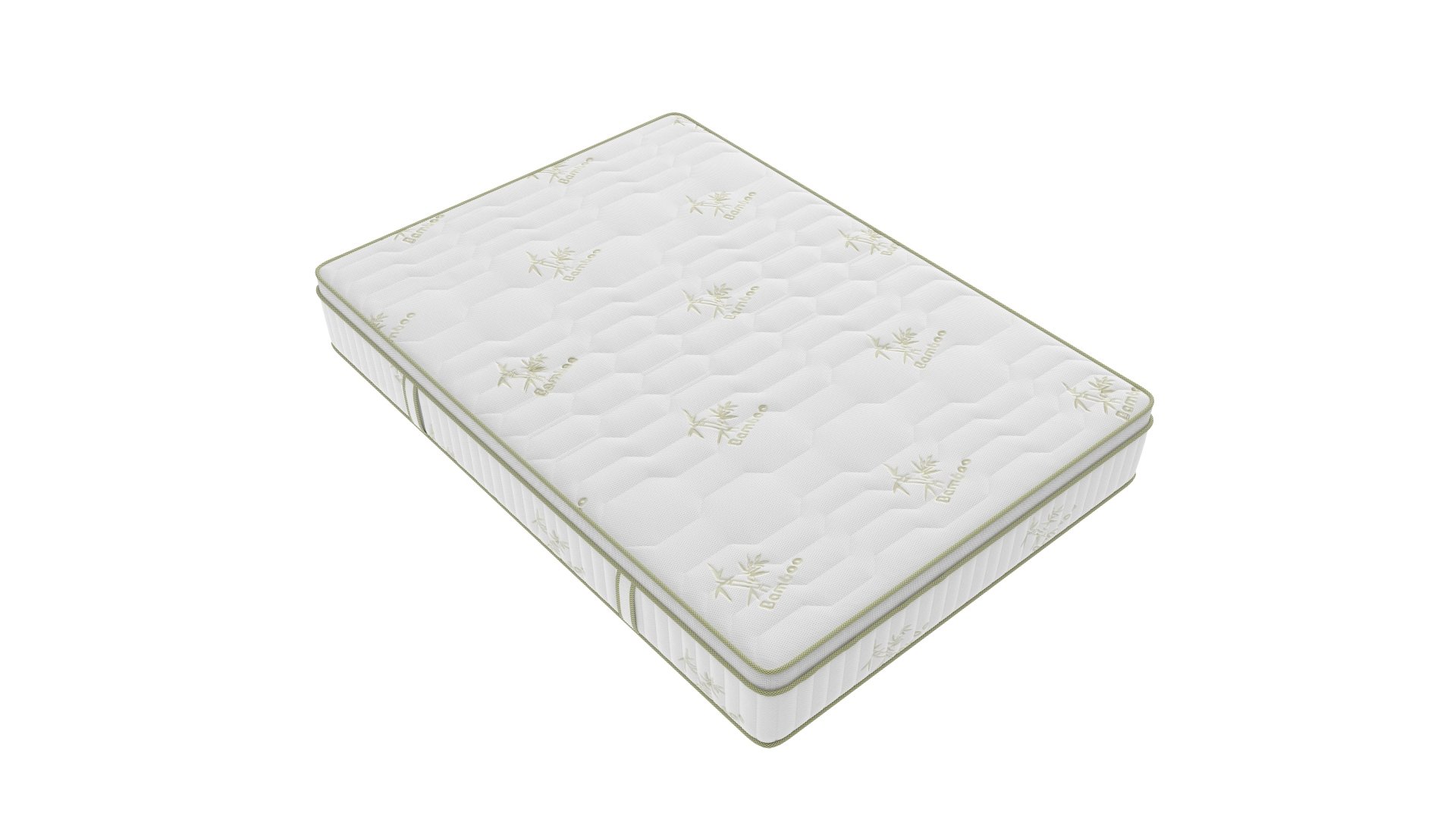 Saltea cu memorie si arcuri Bambus Super Confort Pocket Multilayer 90x200, inaltime 25 cm, husa matlasata, sistem 3D, manere, fermitate medie Relax KipRoom