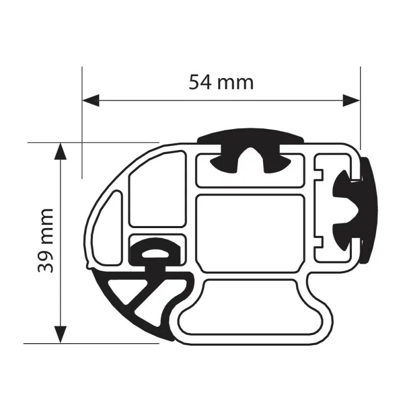 Bara portbagaj din aluminiu Nordrive Kargo-Plus 1buc - 115cm Garage AutoRide