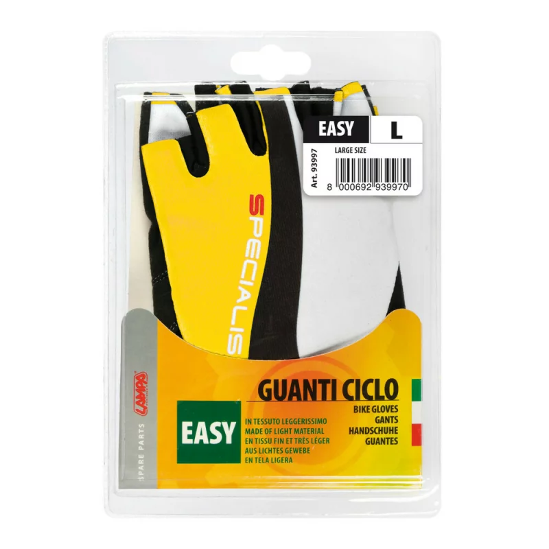 Manusi ciclism Specialist Easy - L - Alb/Galben Garage AutoRide