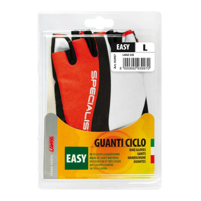 Manusi ciclism Specialist Easy - L - Alb/Rosu Garage AutoRide