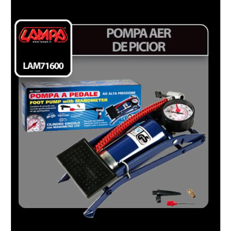 Pompa aer de picior cu un cilindru Lampa Garage AutoRide