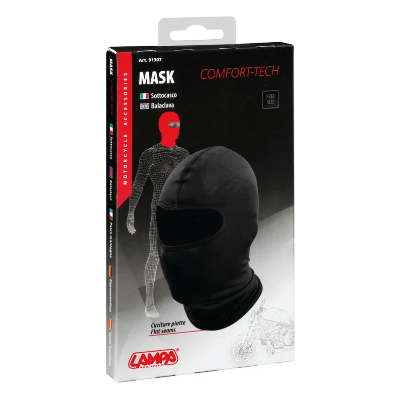 Cagula moto balaclava unisex din matase de poliester Mask-Top 1buc - Negru Garage AutoRide