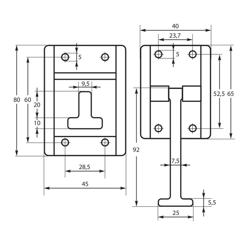 Carlig de fixare usa semiremorca furgon Garage AutoRide