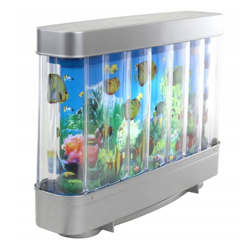 Lampa decorativa, model acvariu, pesti ornamentali multicolor, 30x23x7 cm MultiMark GlobalProd