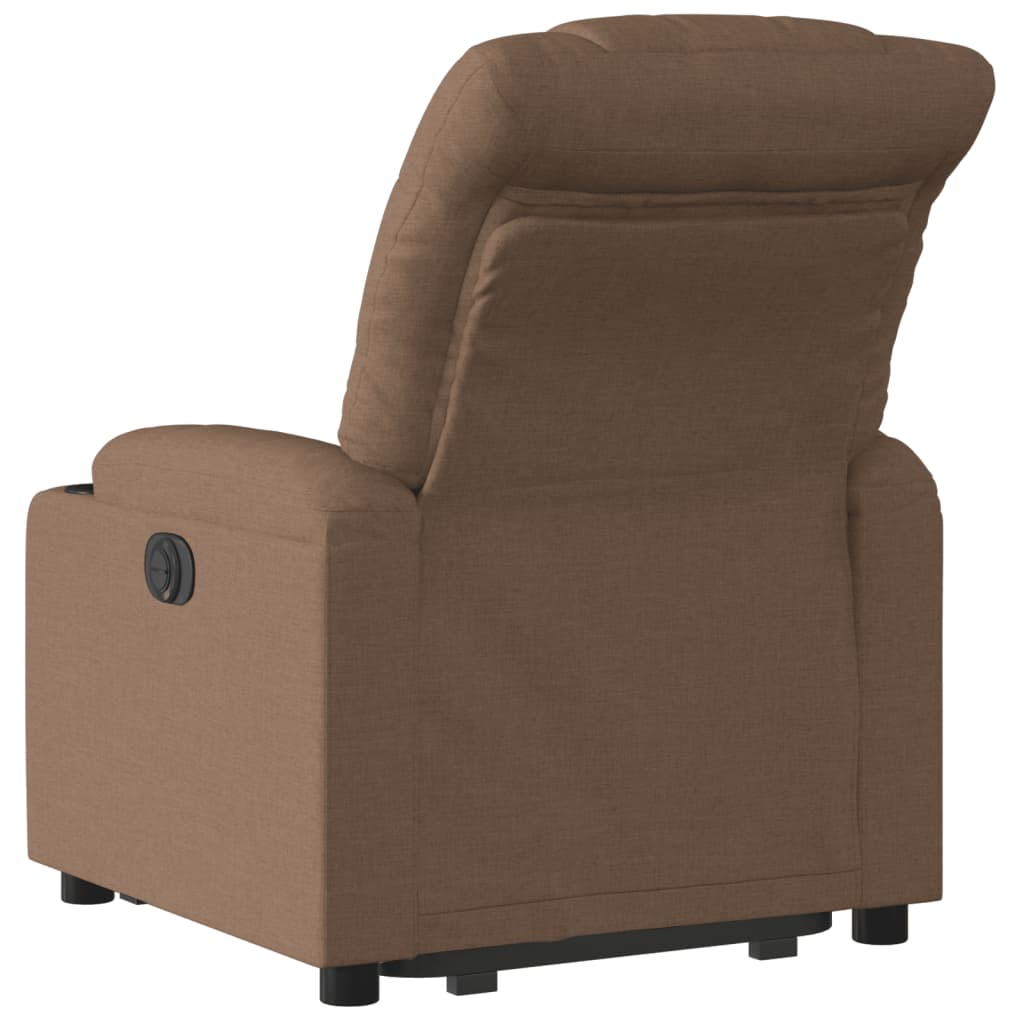 Fotoliu electric rabatabil cu ridicare, maro, textil GartenMobel Dekor