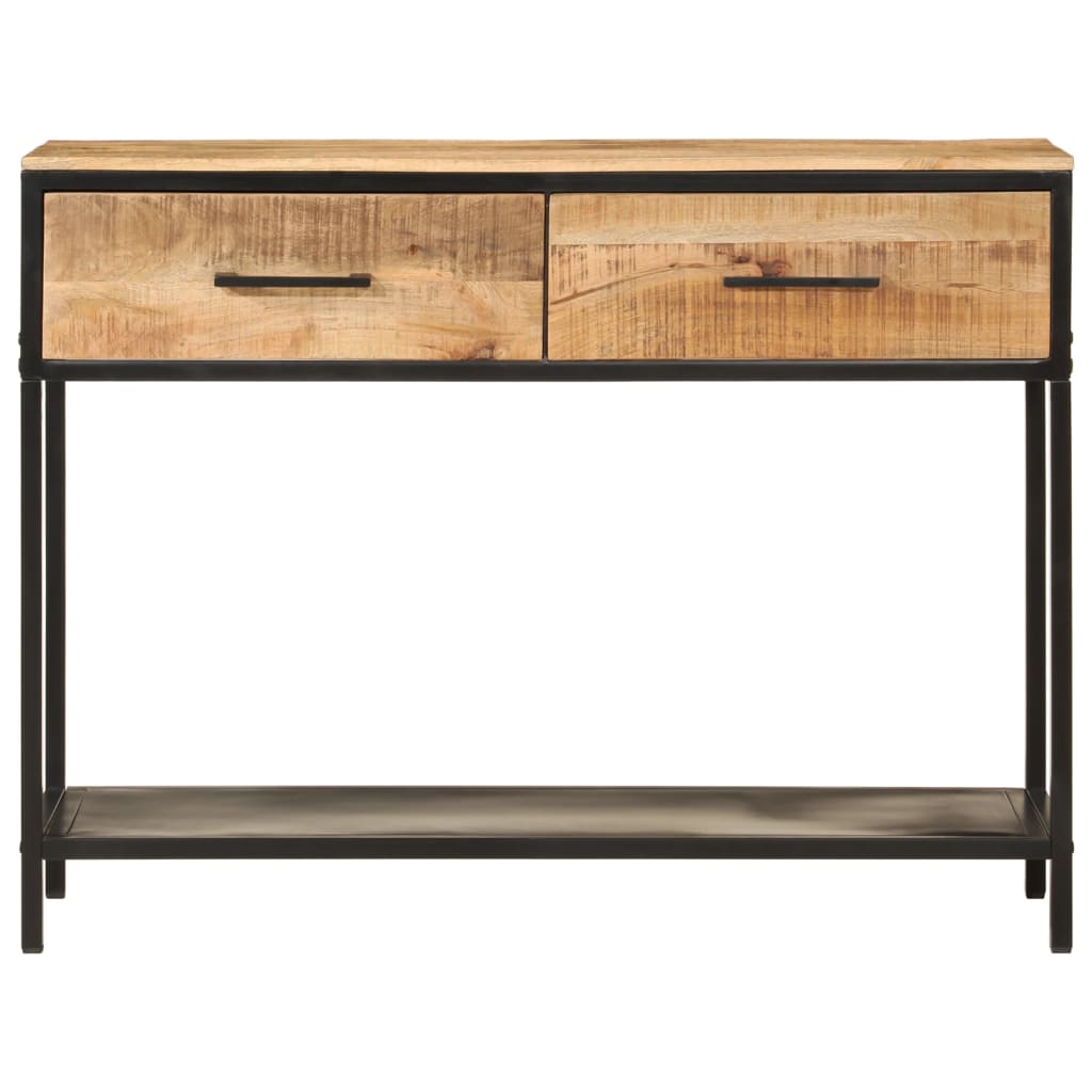 Masă consolă, 100x35x76 cm, lemn masiv de mango și fier GartenMobel Dekor
