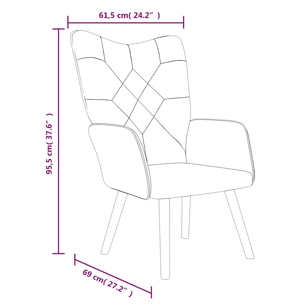 Scaun de relaxare cu taburet, material textil, petice GartenMobel Dekor