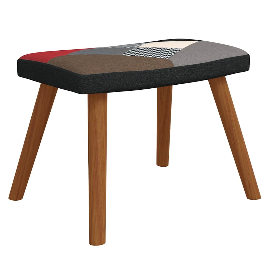 Scaun de relaxare cu taburet, material textil, petice GartenMobel Dekor