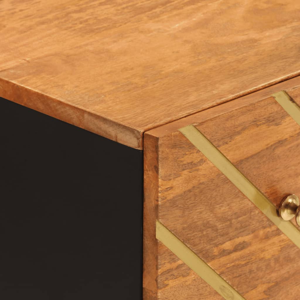 Dulapuri lateral, 2 buc., maro/negru, 60x33,5x75 cm, lemn mango GartenMobel Dekor