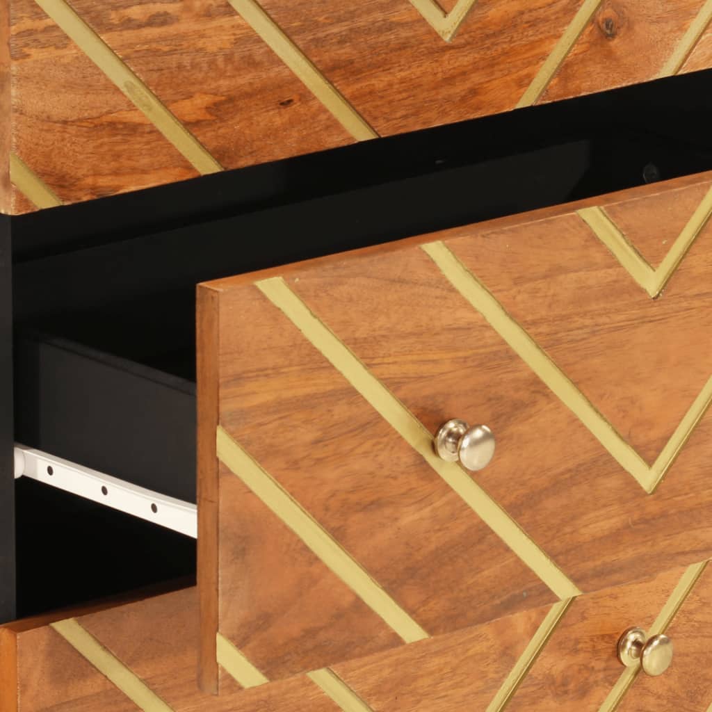 Dulapuri lateral, 2 buc., maro/negru, 60x33,5x75 cm, lemn mango GartenMobel Dekor