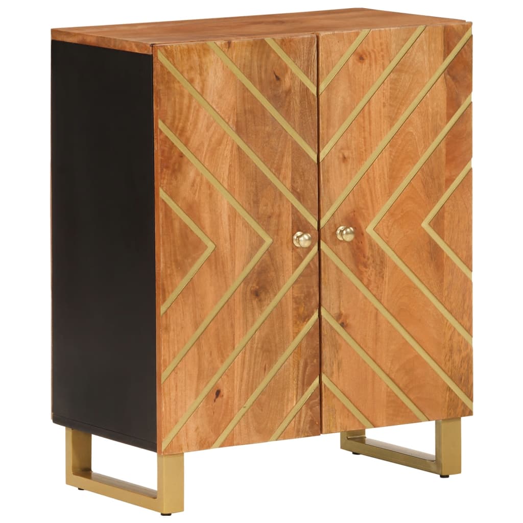 Dulapuri lateral, 3 buc., maro/negru, 60x33,5x75 cm, lemn mango GartenMobel Dekor