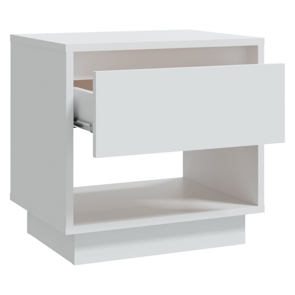 Noptiere, alb, 2 buc., 45x34x44 cm, PAL GartenMobel Dekor