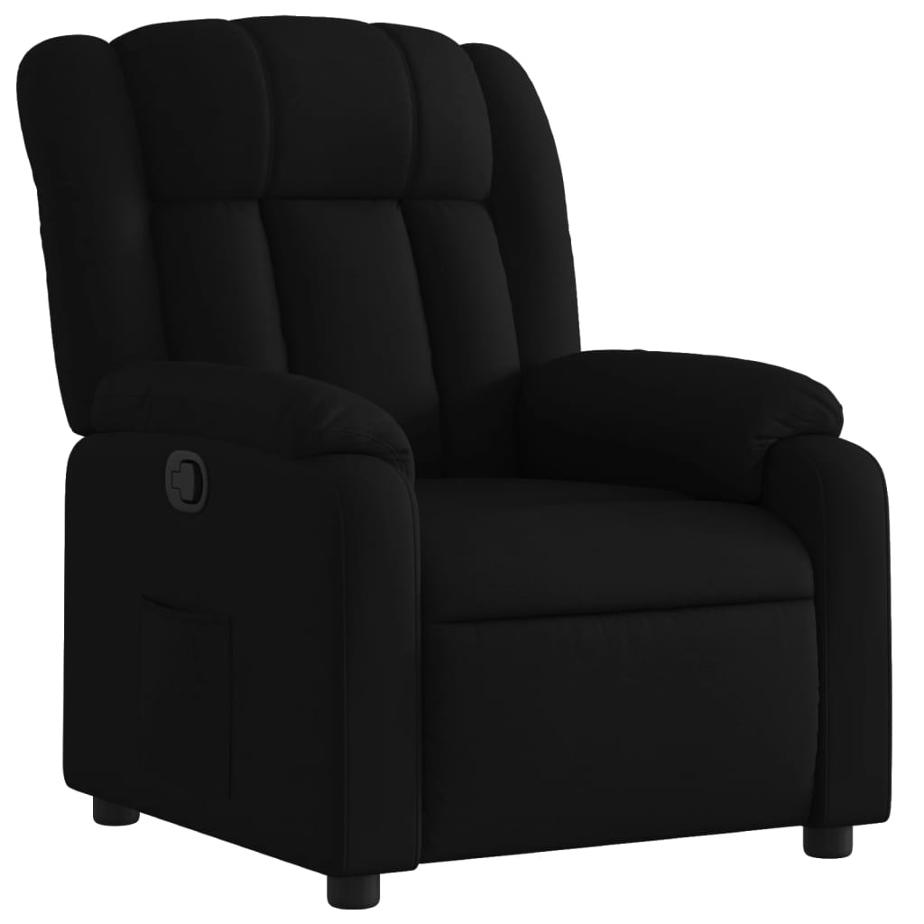 Fotoliu rabatabil, negru, material textil GartenMobel Dekor