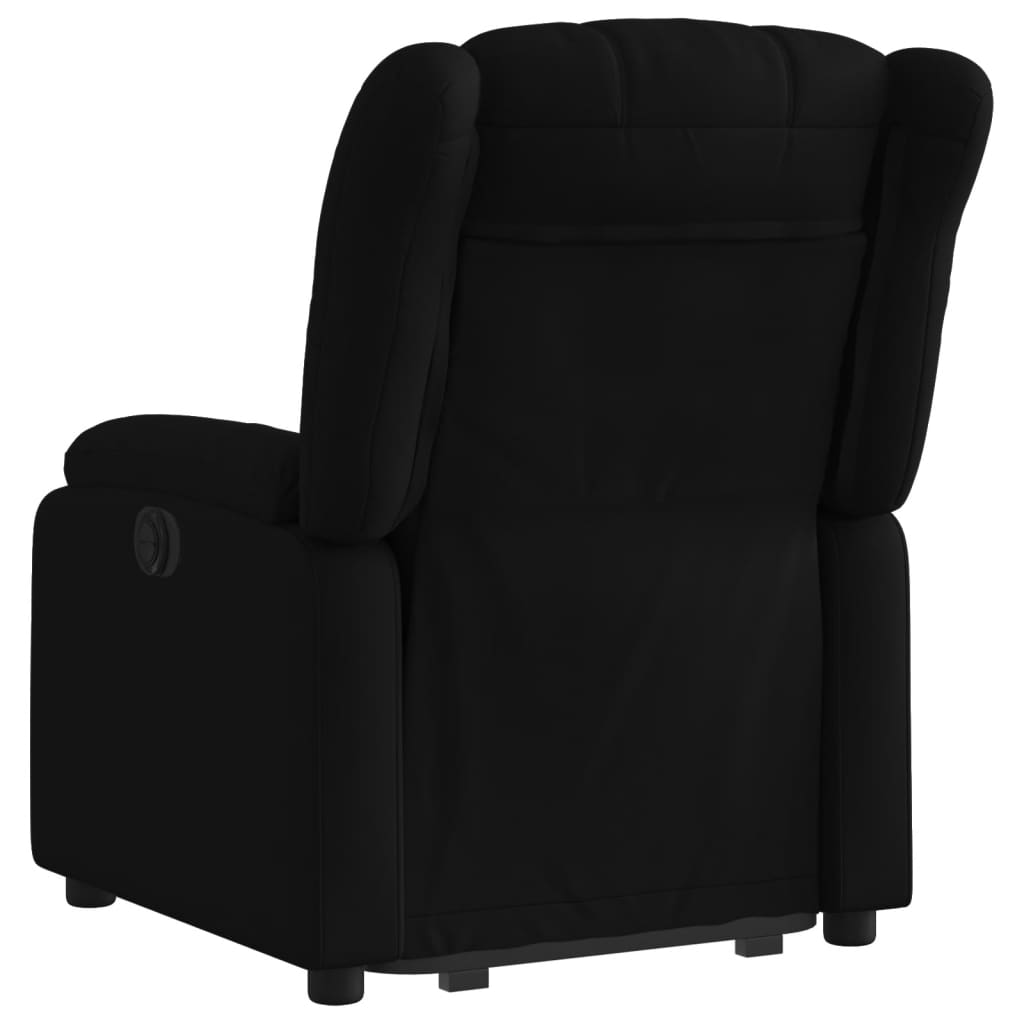 Fotoliu rabatabil cu ridicare pe verticală, negru, textil GartenMobel Dekor