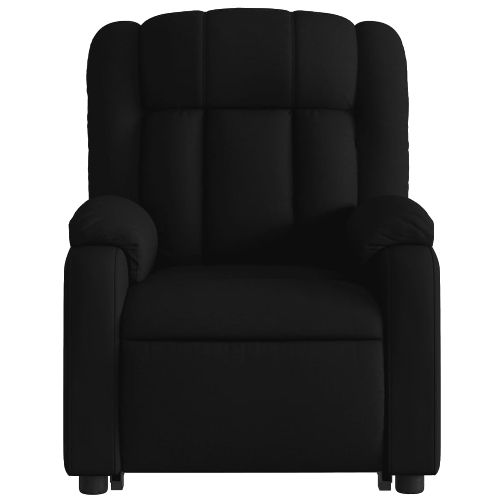 Fotoliu rabatabil cu ridicare pe verticală, negru, textil GartenMobel Dekor