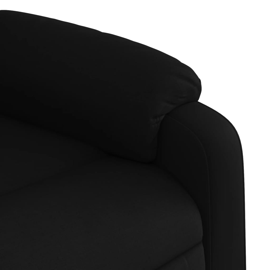 Fotoliu rabatabil cu ridicare pe verticală, negru, textil GartenMobel Dekor