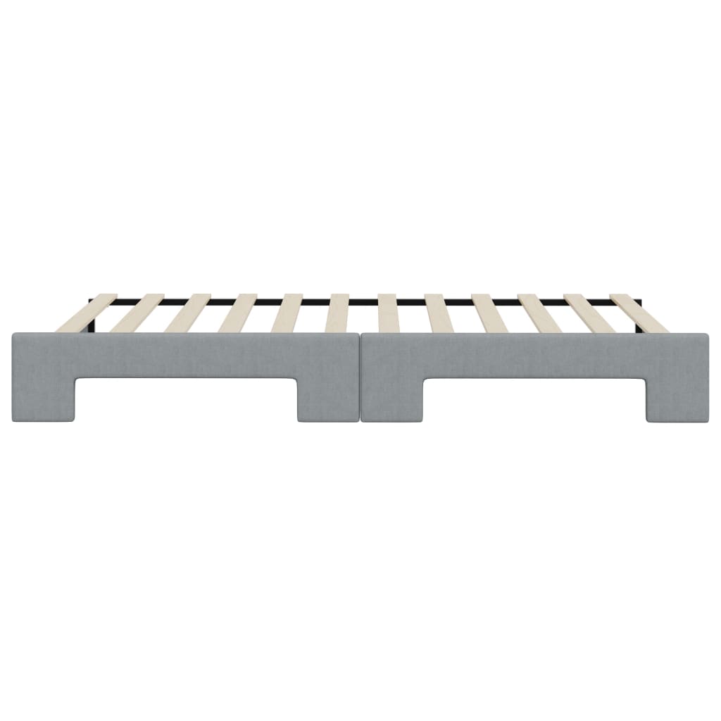 Pat de zi cu extensie, gri deschis, 90x200 cm, textil GartenMobel Dekor