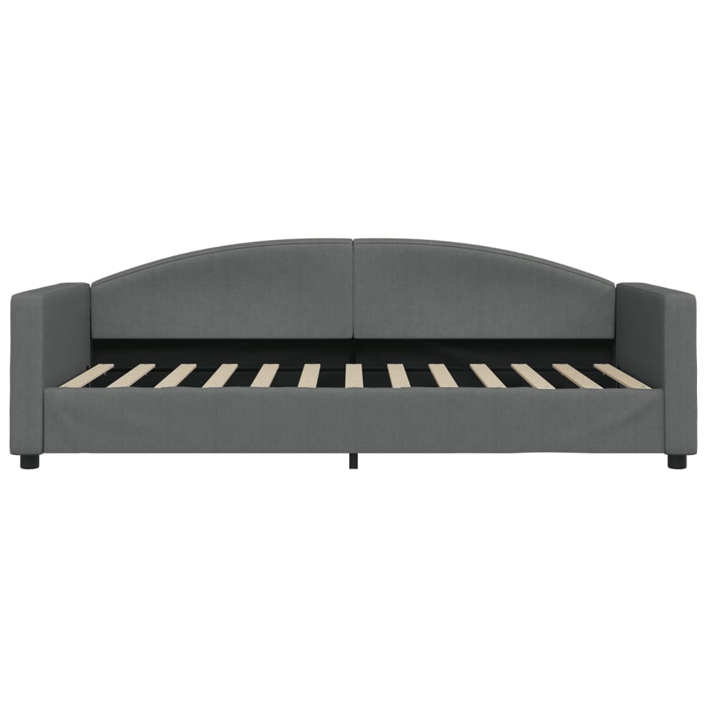Pat de zi cu saltea, gri închis, 90x200 cm, textil GartenMobel Dekor