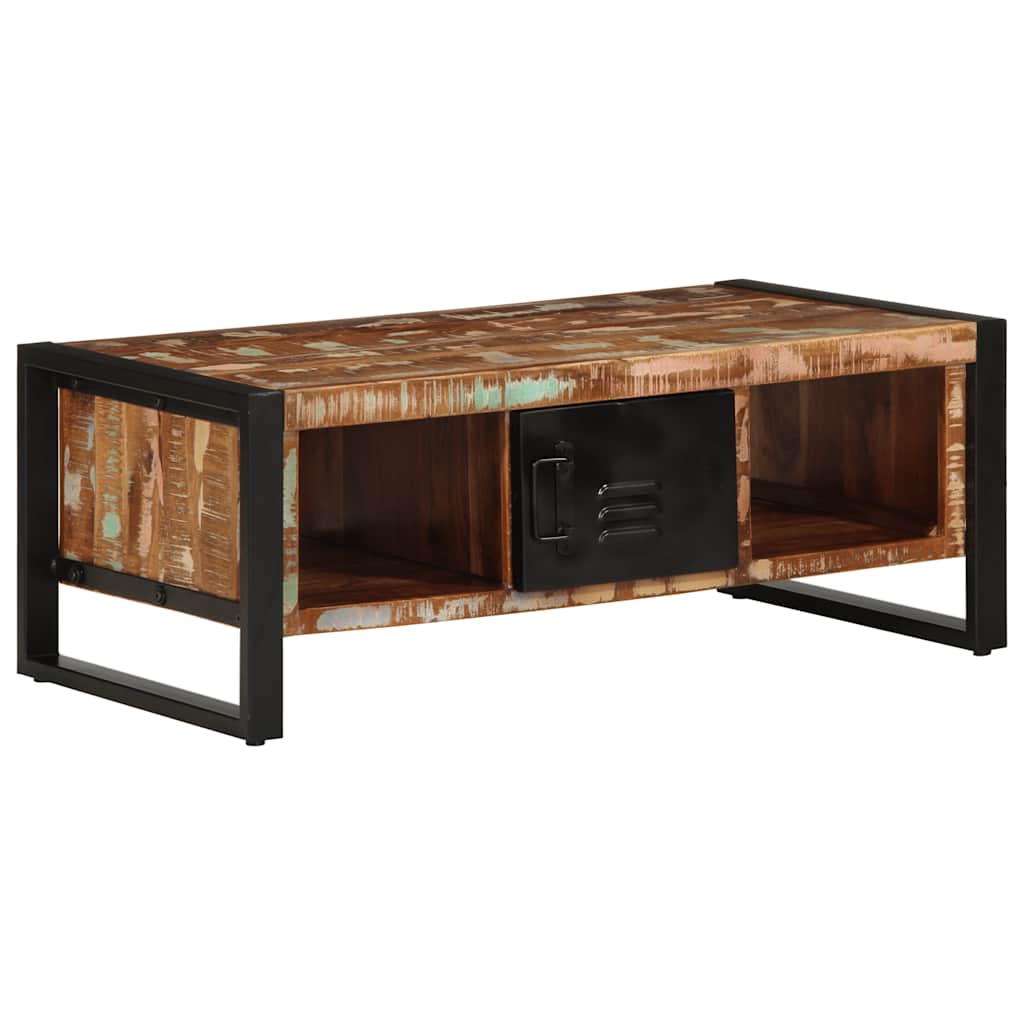 Masuta de cafea multicolora 90x50x36 cm lemn masiv recuperat GartenMobel Dekor