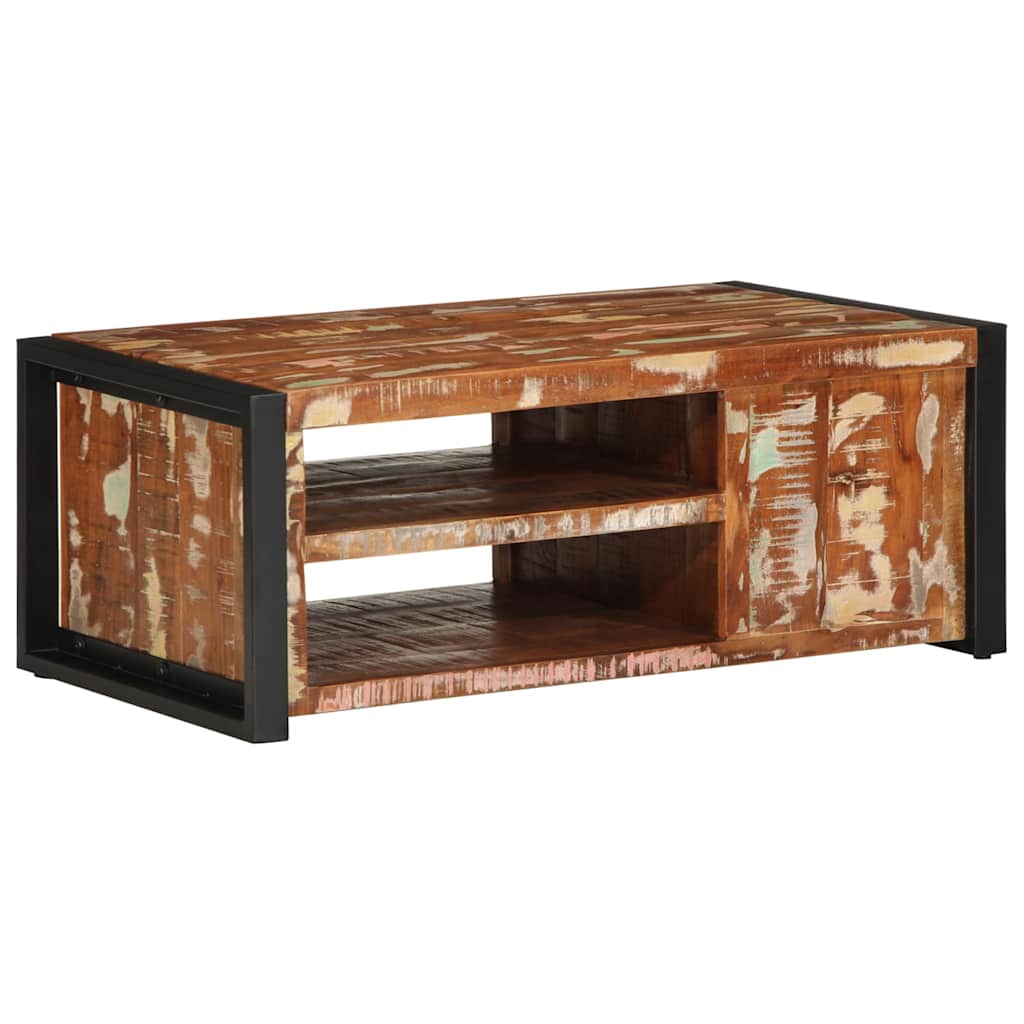 Masuta de cafea multicolora 90x50x36 cm lemn masiv recuperat GartenMobel Dekor