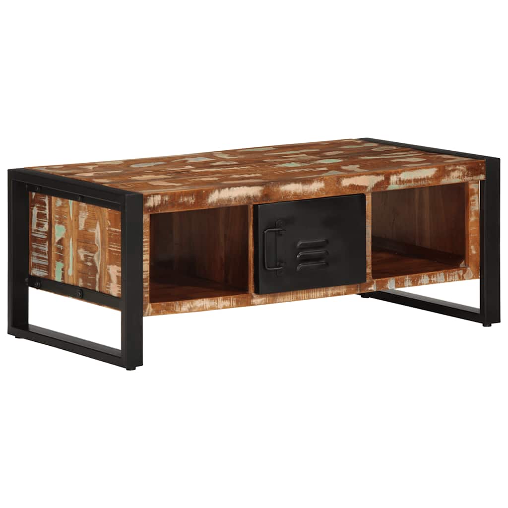 Masuta de cafea multicolora 90x50x36 cm lemn masiv recuperat GartenMobel Dekor