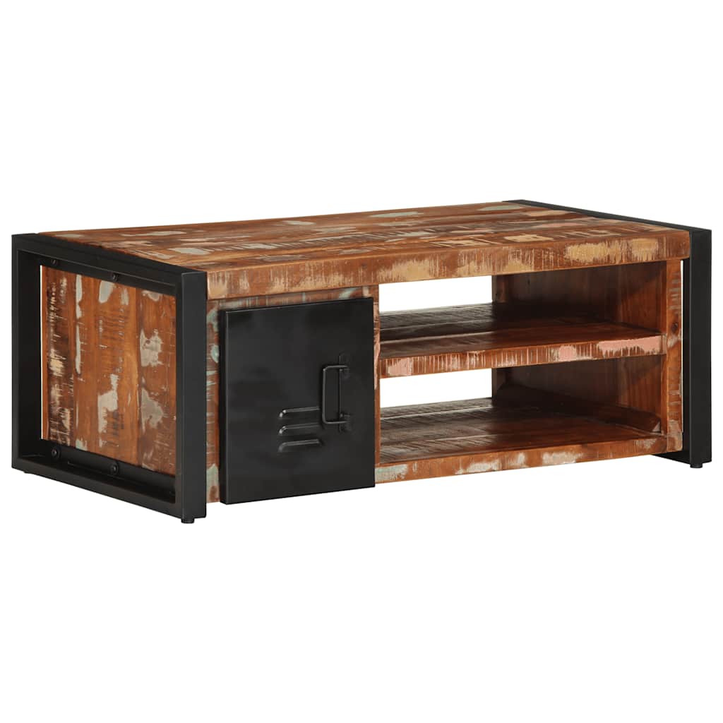 Masuta de cafea multicolora 90x50x36 cm lemn masiv recuperat GartenMobel Dekor