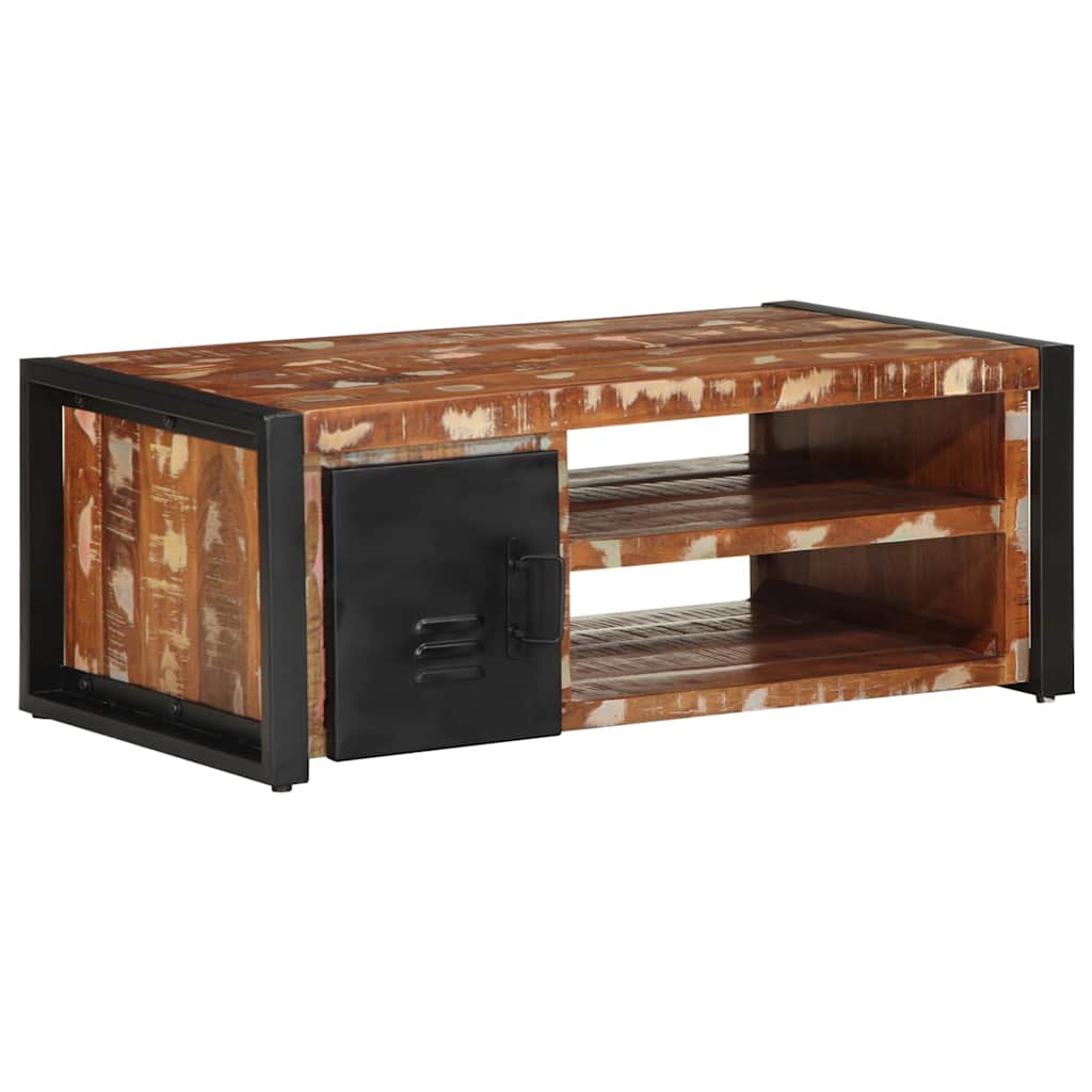 Masuta de cafea multicolora 90x50x36 cm lemn masiv recuperat GartenMobel Dekor
