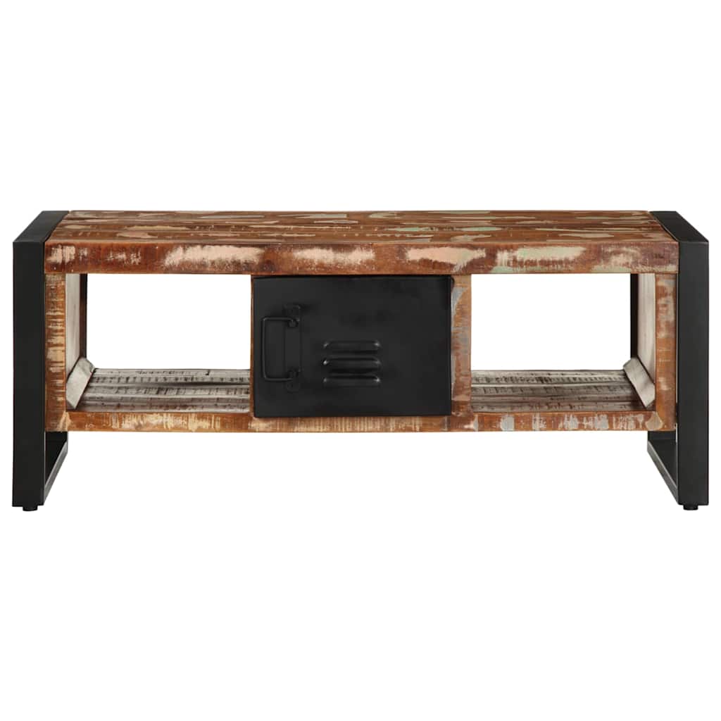 Masuta de cafea multicolora 90x50x36 cm lemn masiv recuperat GartenMobel Dekor