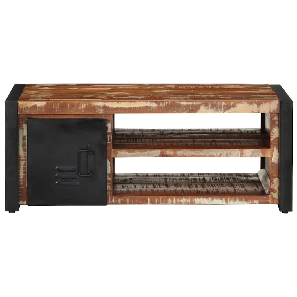 Masuta de cafea multicolora 90x50x36 cm lemn masiv recuperat GartenMobel Dekor