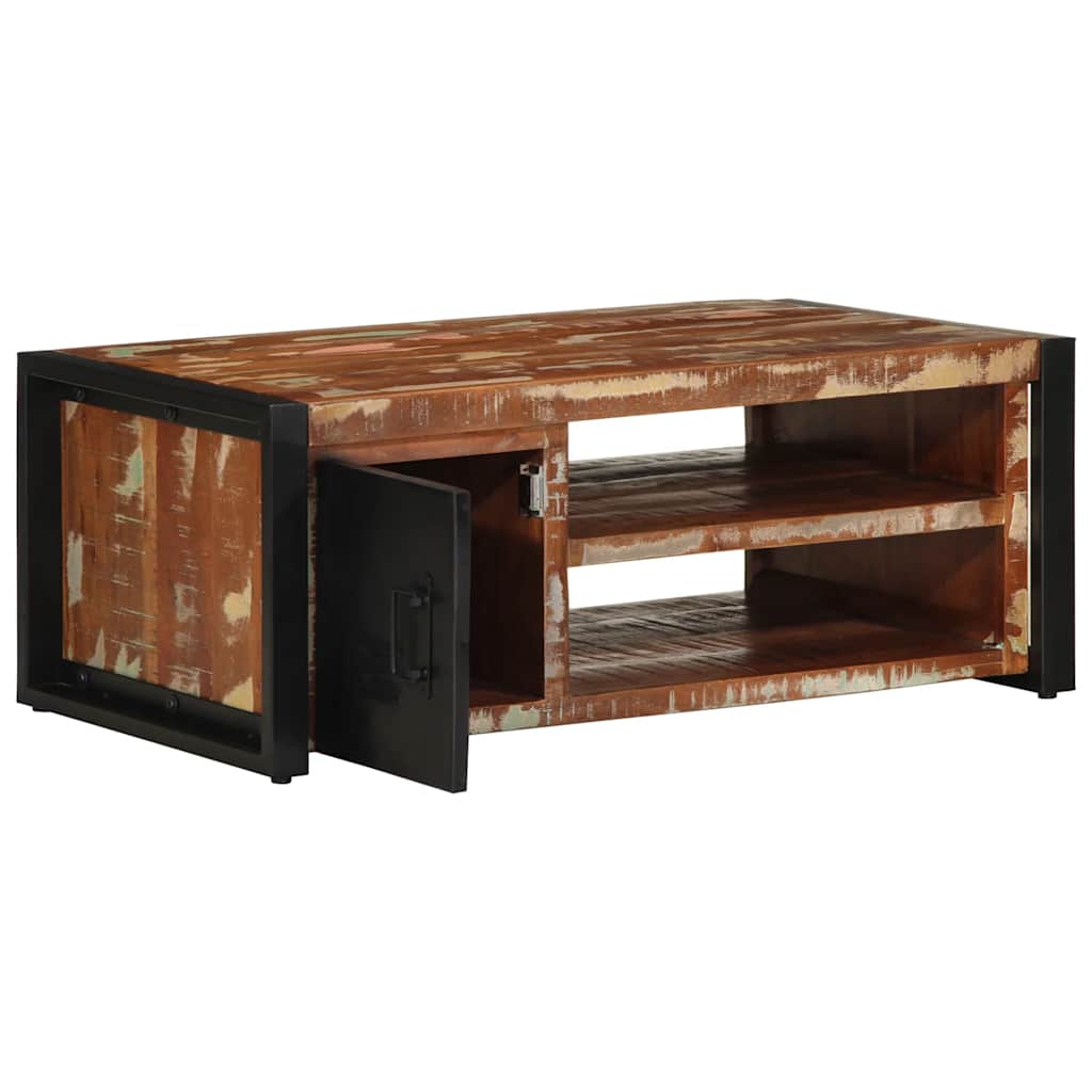Masuta de cafea multicolora 90x50x36 cm lemn masiv recuperat GartenMobel Dekor