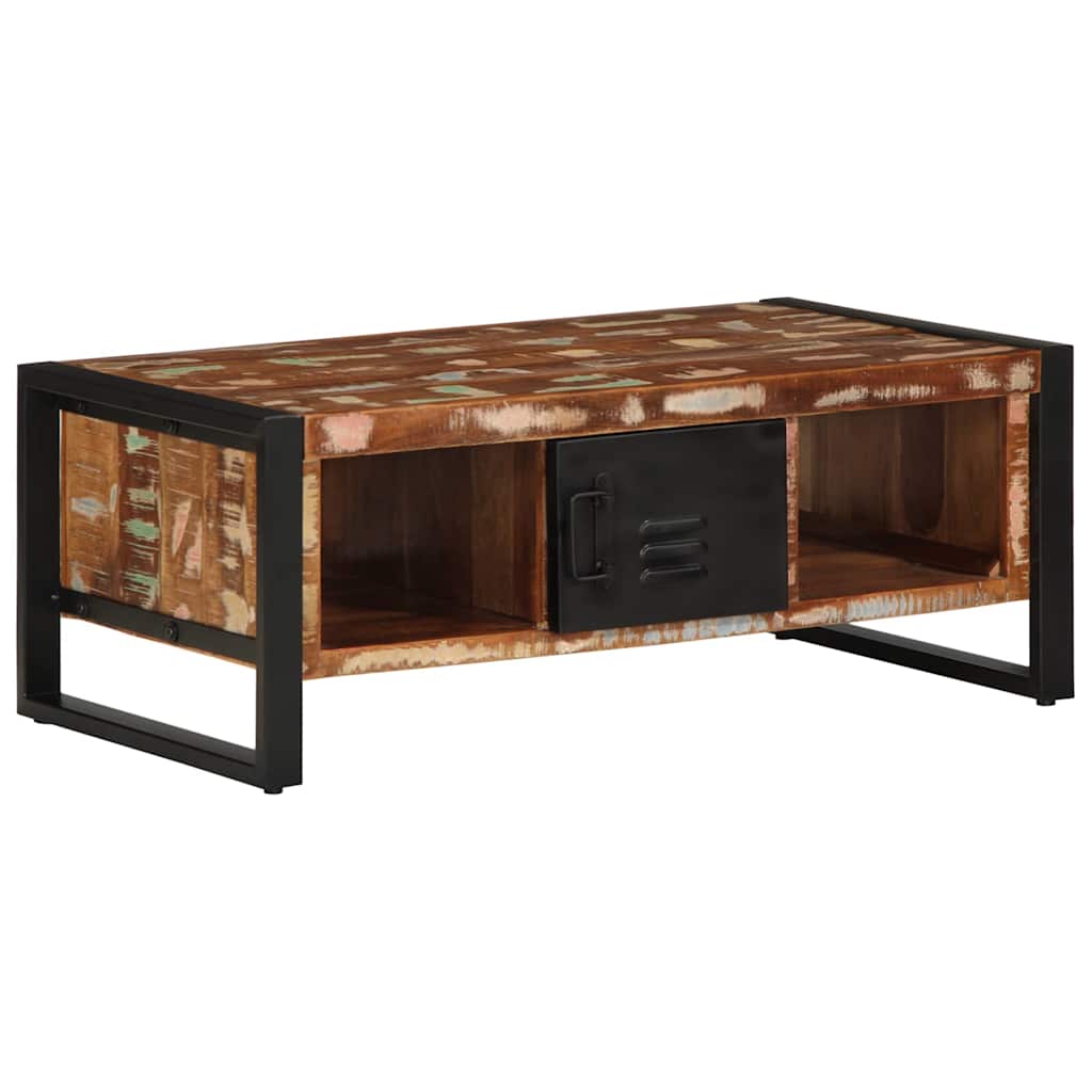 Masuta de cafea multicolora 90x50x36 cm lemn masiv recuperat GartenMobel Dekor