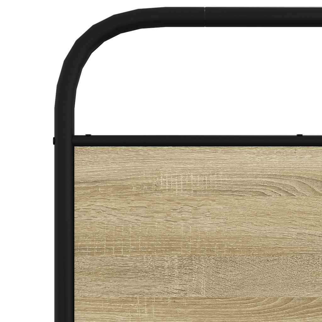 Cadru de pat fără saltea 75x190 cm Lemn derivat stejar Sonoma GartenMobel Dekor