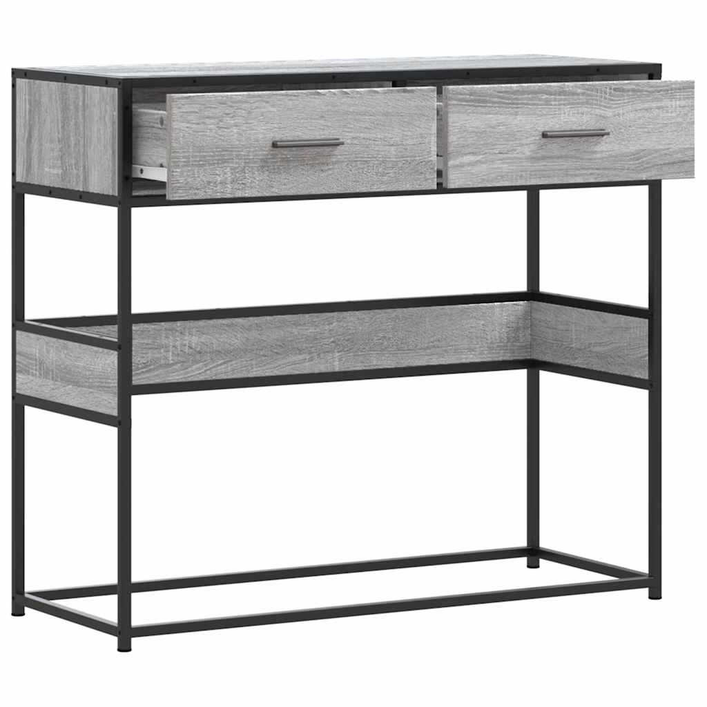 Măsuță consolă, gri sonoma, 90x35x80 cm, lemn prelucrat GartenMobel Dekor