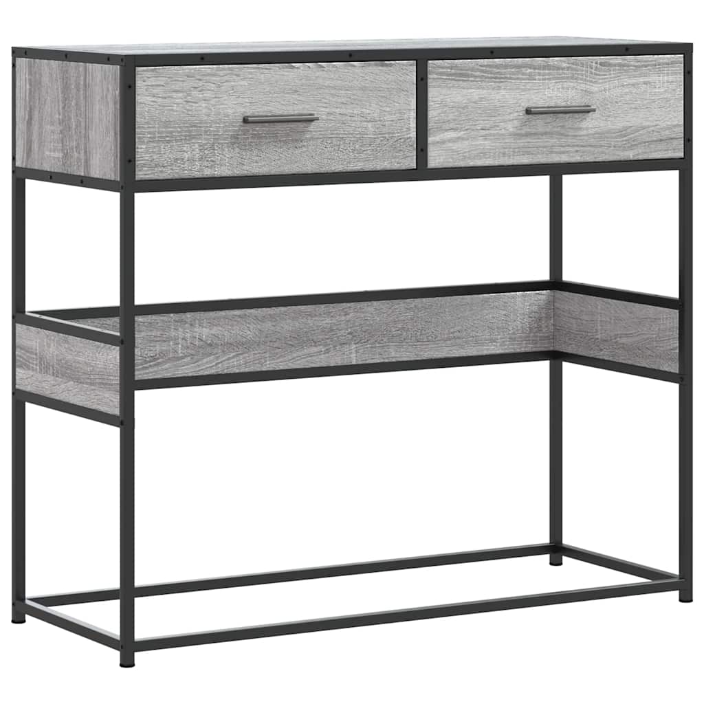 Măsuță consolă, gri sonoma, 90x35x80 cm, lemn prelucrat GartenMobel Dekor
