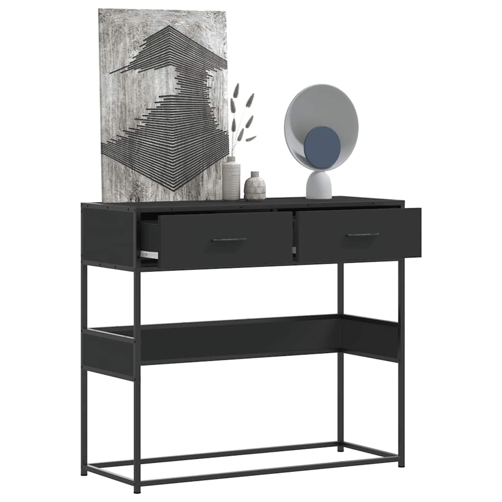 Măsuță consolă, negru, 90x35x80 cm, lemn prelucrat GartenMobel Dekor