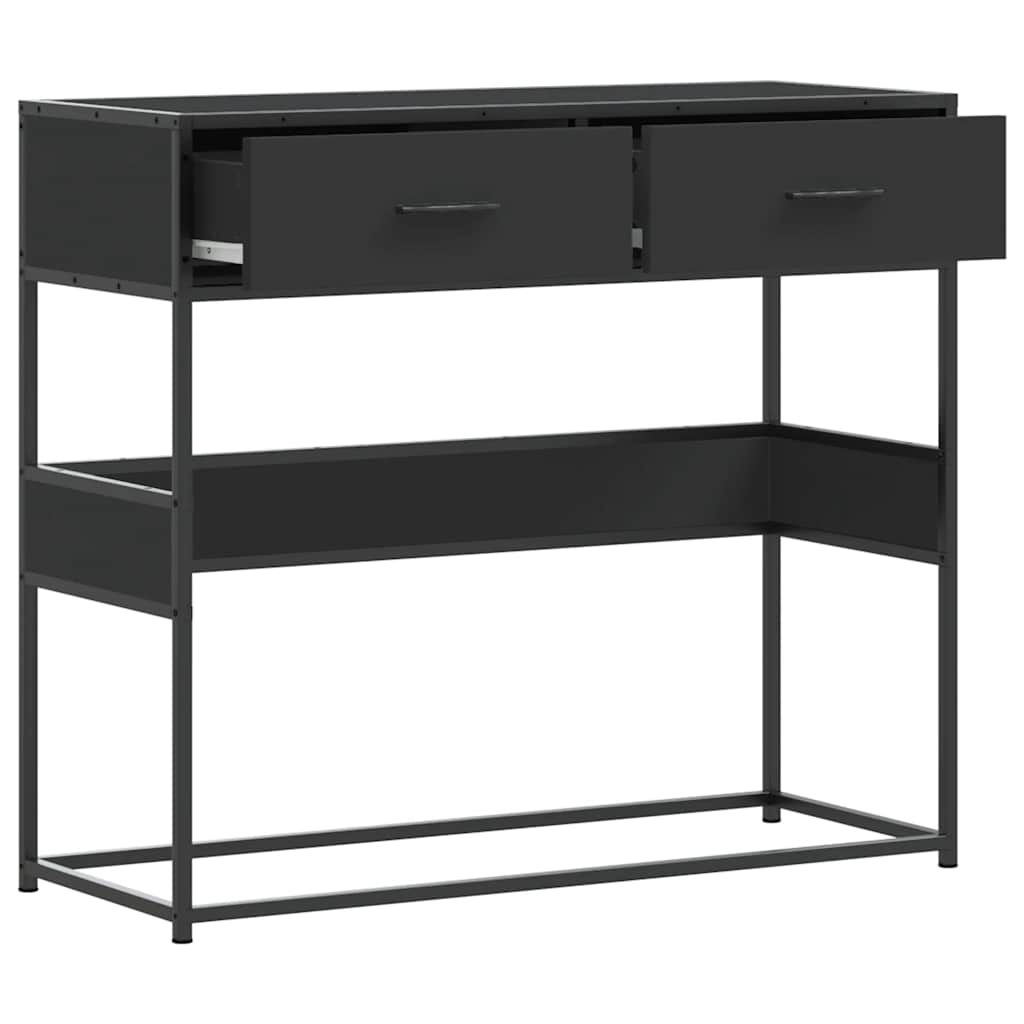 Măsuță consolă, negru, 90x35x80 cm, lemn prelucrat GartenMobel Dekor