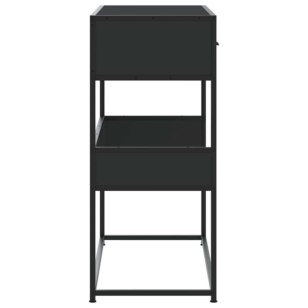 Măsuță consolă, negru, 90x35x80 cm, lemn prelucrat GartenMobel Dekor