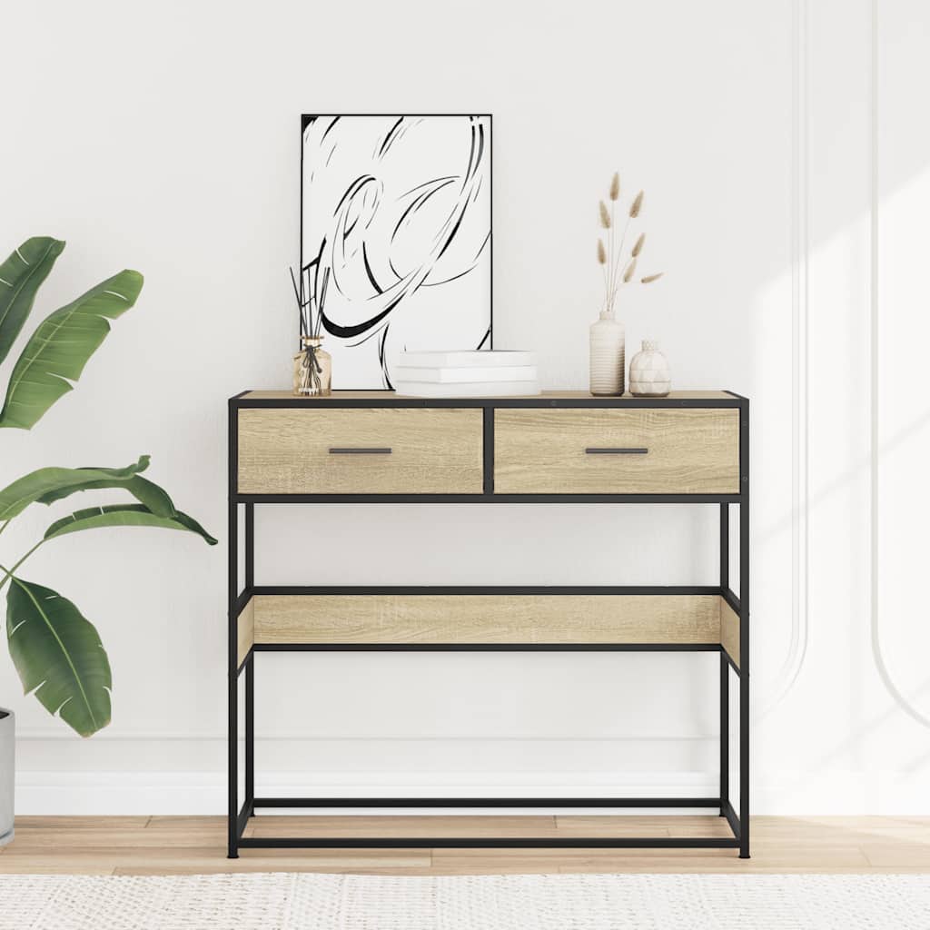 Măsuță consolă, stejar sonoma, 90x35x80 cm, lemn prelucrat GartenMobel Dekor