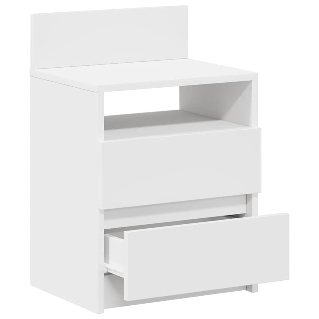 Noptiera cu 2 sertare alb 40x33x60 cm GartenMobel Dekor