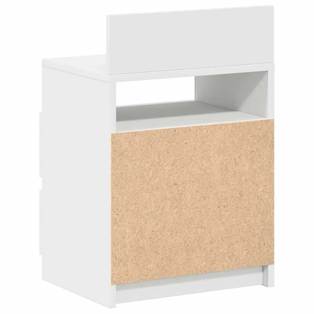 Noptiera cu 2 sertare alb 40x33x60 cm GartenMobel Dekor