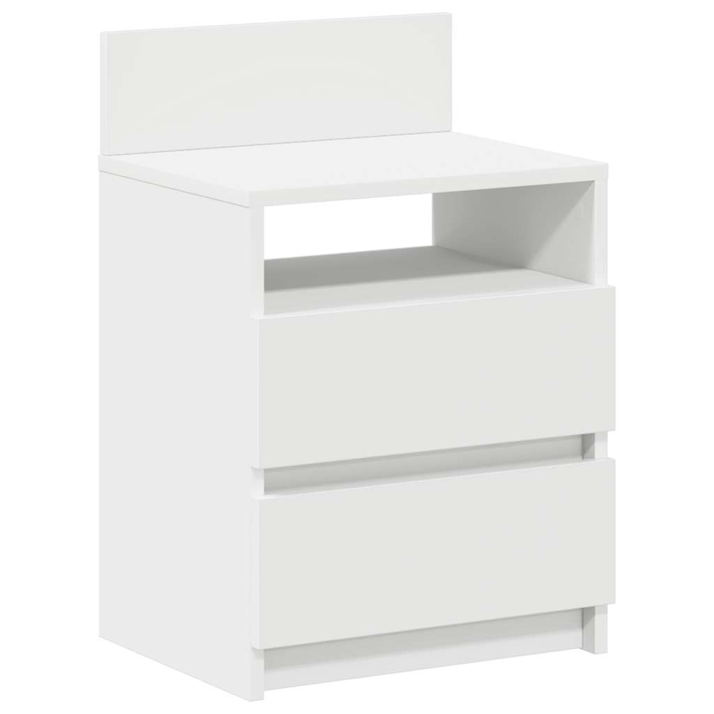 Noptiera cu 2 sertare alb 40x33x60 cm GartenMobel Dekor