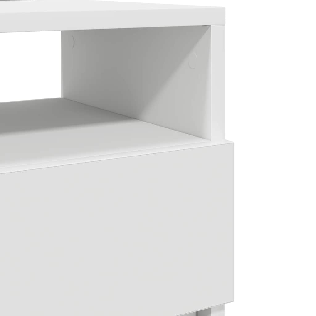 Noptiera cu 2 sertare alb 40x33x60 cm GartenMobel Dekor