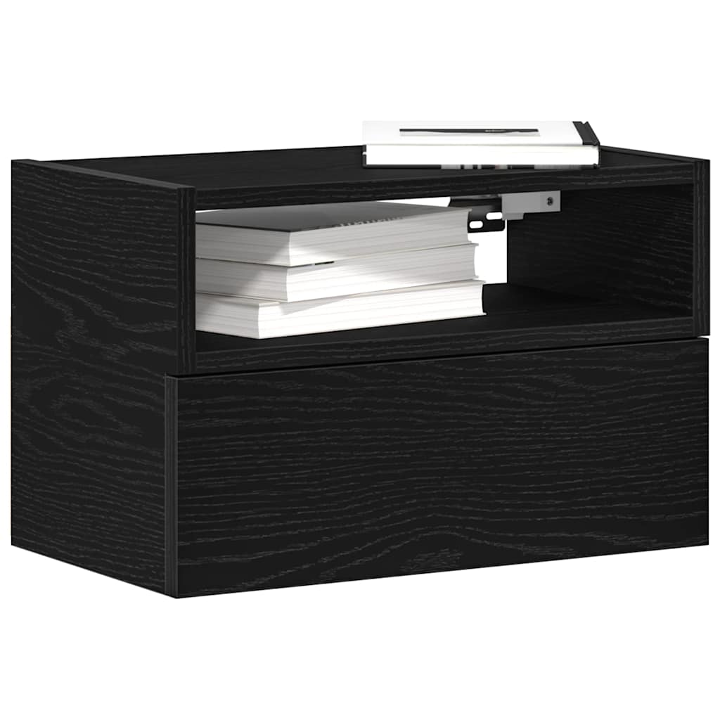 Noptieră de perete, negru, 45x26x28,5 cm GartenMobel Dekor