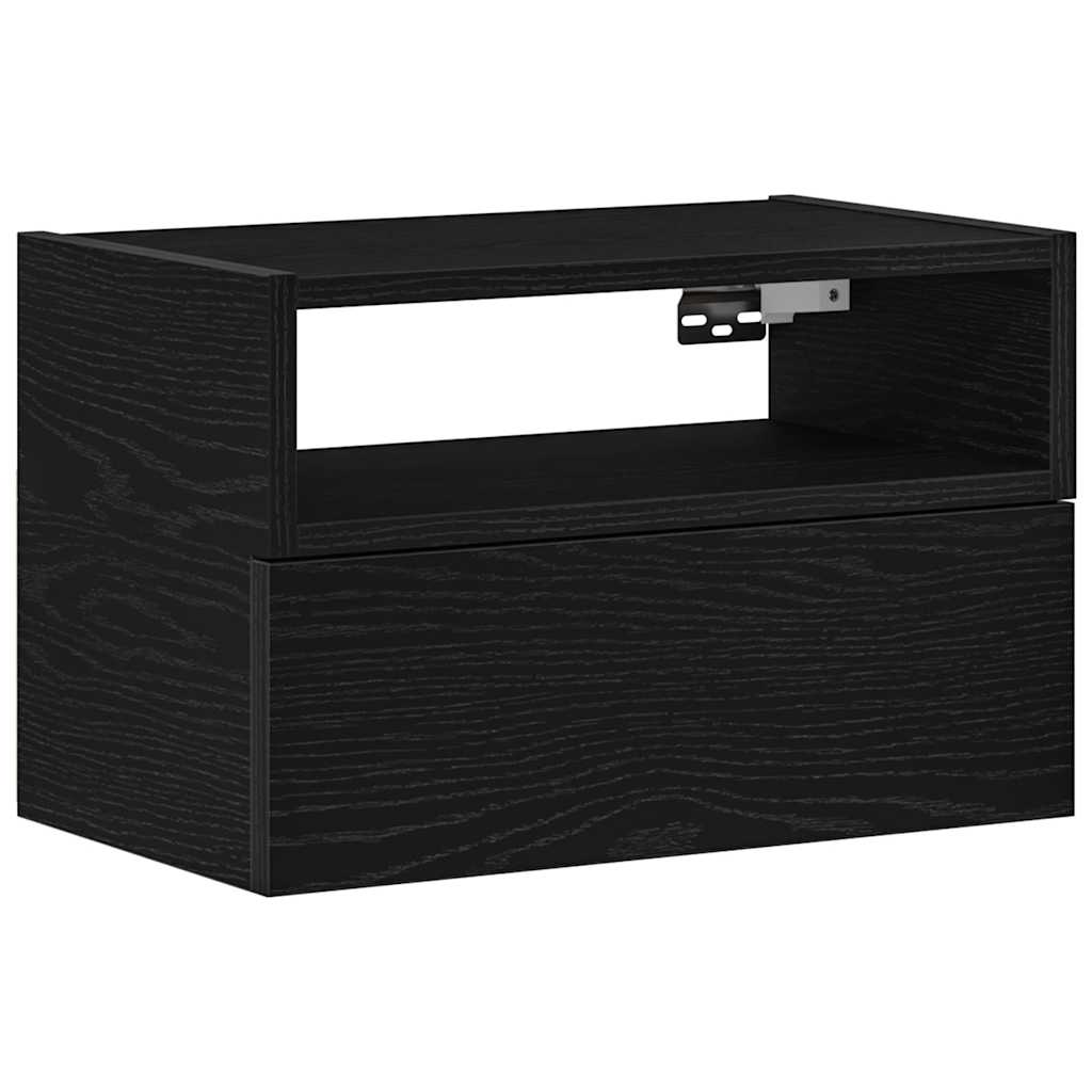Noptieră de perete, negru, 45x26x28,5 cm GartenMobel Dekor